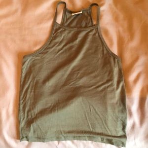 Olive green crop top